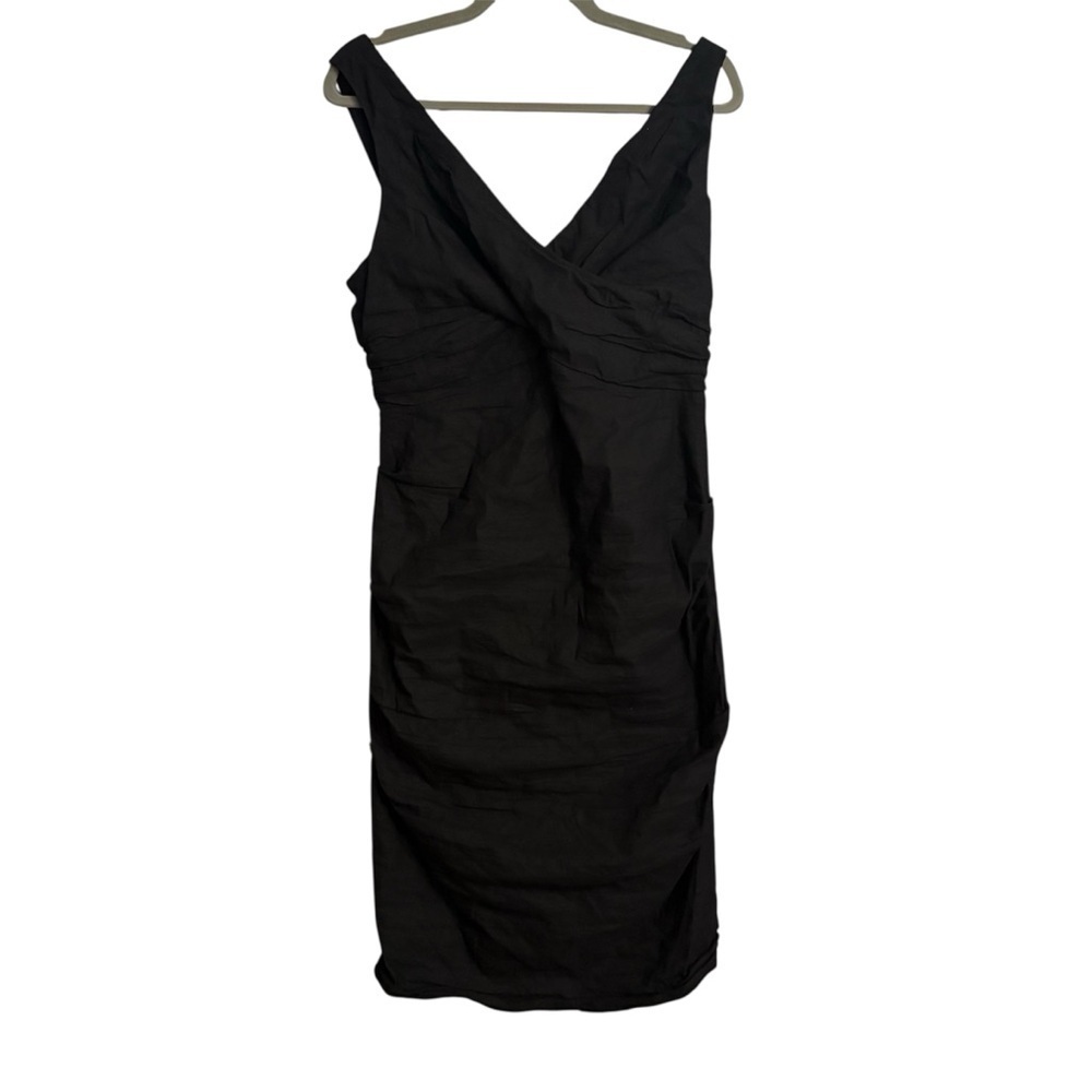 Eileen Fisher Black Cocktail Dress | Cotton Blend | Stretchy | LBD | Size 10